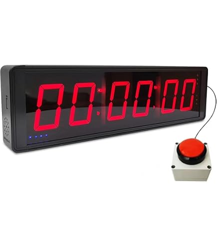 Minuterie Compétition Numérique 4 Chiffres – Chronomètre Compte à Rebours 99 Min + Télécommande, Affichage LED Géant