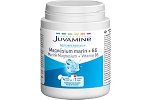 JUVAMINE Magnésium Marin 300mg + Vitamine B6, Fatigue, Stress, Equilibre nerveux, Bien être, Système nerveux, Format 4 Mois, 120 Comprimés, Fabriqué en France