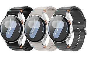GRTREES 3 Stück Silikon Armband Kompatibel mit Samsung Galaxy Watch 7 FE 6 5 4 40mm 44mm/ 5 Pro 45mm/ Watch 6 4 Classic 43mm 47mm 42mm 46mm Damen Herren SGB