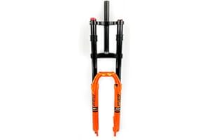 LHHL 26/27.5/29 Inch Travel 130mm MTB Air Suspension Fork 1-1/8" Straight Tube QR 9mm Double Shoulder Manual Lockout Ultralight Mountain Bike Front Forks (Color : Orange, Size : 29 inch)