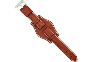 DILOY Uhrenarmband aus Leder Bison-Gravur Bund kompatibel mit Fossil CH2592 CH2564 CH2565 CH2891CH3051 18mm 20mm 22mm 24mm Ref 386