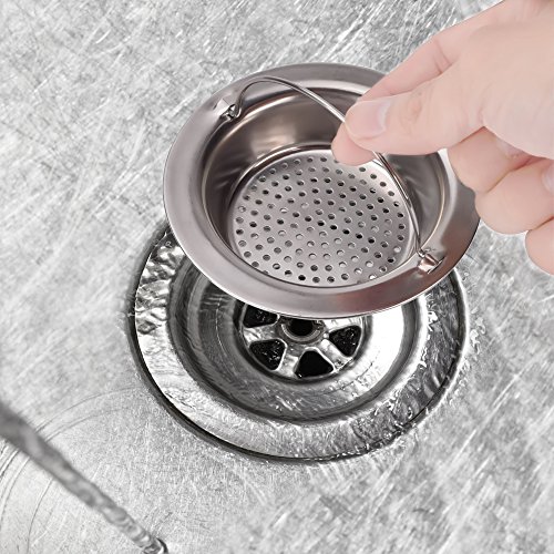 Mudder 2 Stück 4,3 Zoll Edelstahl Küche Sink Sieb Abflusssiebe Spülbeckensieb Ablaufsieb Stopper - 7