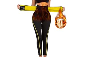 Weyot Schwitzanzug, Schwitzhose Zum Abnehmen, Saunahose Damen Gewichtsverlust Hosen Schweißabnehmende Stretch-Taillentrainer-Sauna Hose Für Fitness, Laufen, Yoga, Training