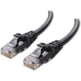 Cable Matters Cat 6 10G Snagless Ethernet Cable, 1.5m, Black | RJ45 Cat 6 Snagless LAN Cable 24AWG Pure Copper Gold Plated an