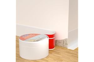 Flexibel Sockelleiste Selbstklebend 15m , Perfekte Haftung Auf Wände, Ohne Bohren, DIY-Renovierung Für Altbau Und Moderne Räume, Weiß