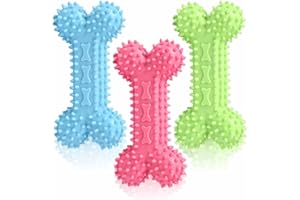 ADLAM Puppy Teething Toy Dog Teething Dental Chew Bone Gentle Rubber With Nubs & Ridge Extreme Lightweight Reusable Puppy Chew Toy For Cleaning Teeth Outdoor Pet Supplies (1Pc) (Round)