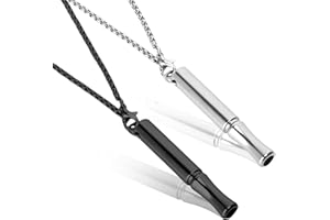 CYZBL 2Pcs Collar de Alivio de Ansiedad Portátil, Atención Plena de Acero Inoxidable, Collar de Respiración Anapana de Acero de Titanio para Dejar de Fumar Hombres Mujeres