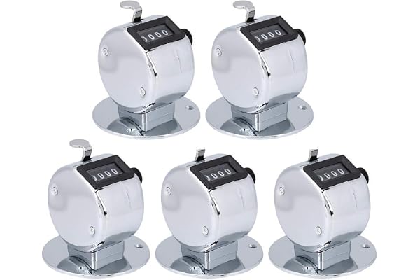 RiToEasysports handräknare klicker, 4-siffrig handräknare räknare handräknare metallhus Tally Clicker Counter för portar Game