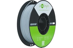 SOLEYIN Ultra PLA Matte Filament 1.75 mm Grey, 3D Printer Filament 1 kg High Speed 30-300 mm/s Environmentally Friendly, for Most 3D Printers Creality Ender K1 K1C K2 Plus (Matte Grey)