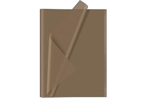 CHRORINE 60 hojas de papel de seda marrón para envolver regalos a granel para manualidades, decoración de cumpleaños, fiestas de vacaciones (20 x 14.5 pulgadas)