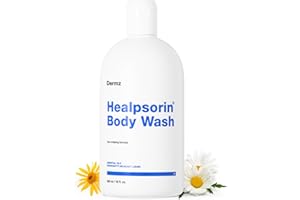 DERMZ Healpsorin Antifungal Body Wash: Psoriasis, Eczema, Dermatitis and Sensitive Shower Gel - Eczema Treatment - 500ml