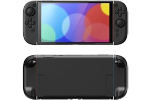 PlayVital Etui na Konsolę do Switch 2 z Podstawką & Nakładkami Na Joystick,Twarda Osłona Ochronna do Switch 2 Kontroler,Kompatybilna z Dokiem–Czarny
