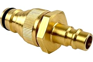 WELDINGER Entwässerungs-Adapter Druckluft/Wasser (für Gardena) aus Messing