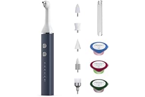 BEIERMU Zahnaufhellungsset, Zahnaufhellungsset für Aufhellen der Zähne (3 Professionelle Zahnpasta im Lieferumfang), Zahnaufhellungsset wiederaufladbarer USB-C mit LED-Licht, 6 Köpfe, 5 Modi