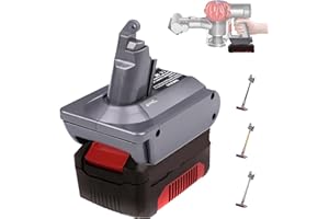 URUN Adapter für Dyson V6 Staubsauger Convert für Einhell 18V Akku für V6 Akku Kompatibel mit DC58 DC59 DC61 DC62 DC72 DC74 Absolute Animal Motorhead Slim SV03 SV04 SV05 SV06 SV07 SV09