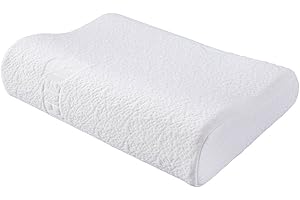 FMS Memory-Schaum Kinderkissen 3-12 Jahren Kissen für Kinder Orthopädisches Kissen mit Memoryschaum Memory Foam Kissen mit 100% Baumwolle Kissenbezug Abnehmbar (3-12 Jahren)