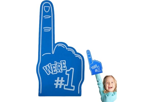 Giant Foam Finger, EVA Foam Hand Cheerleading for Celebration, Gesture Sponge Gloves for Sports Fans Inspiring Cheering, Giant Foam Hand for Sports Events Cheering,Energetic Shout-out Moment