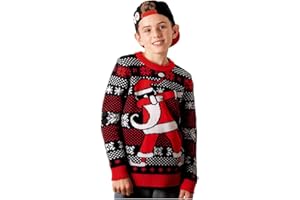 SHIRTGEIL Dab Ugly Pull de Noël en tricot pour enfant