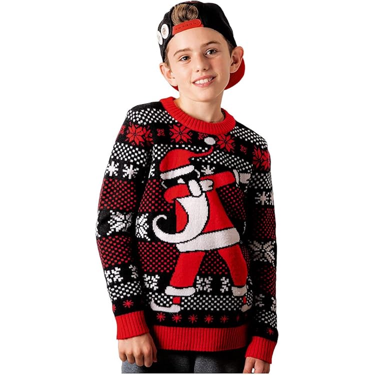 1 Pièce Sweat-shirt Ample à Manches Longues Avec Imprimé Père Noël Pour