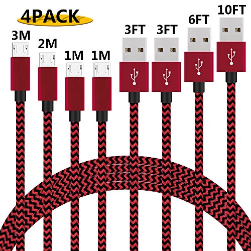 Micro USB Cable 4-Pack 1m 2m 2m 3m Edota Cable USB Trenzado de nylon - Cargador Micro USB Sincro y carga usb para Samsung Galaxy S7 Edge S7 S6 Edge S4 S3 Note 5 4 HTC LG Huawei Sony HTC Nokia Nexus Xiaomi Kindle Android Smartphones reviews Micro USB Cable 4-Pack 1m 2m 2m 3m Edota Cable USB Trenzado de nylon - Cargador Micro USB Sincro y carga usb para Samsung Galaxy S7 Edge S7 S6 Edge S4 S3 Note 5 4 HTC LG Huawei Sony HTC Nokia Nexus Xiaomi Kindle Android Smartphones