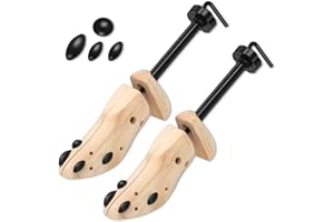 Chumix Allarga Scarpe Uomo Donna, Tendiscarpe in Legno di Pino con 4 Cuscinetti, Forma Scarpe Professionale Regolabile, per Allungamento Antirughe in Lunghezza e Larghezza