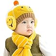 SYGA Baby Girls Boys Cute Hats and Scarf Set, for 6 Months - 3 Years Knit Warm Hat Beanie Cap Hat_Yellow. Circumference:46-50 cm
