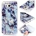 Produktbild Samsung Galaxy J7 2016 Hülle Vintage VertTek Weiß Silikon Case Marble Malerei Schlank Muster Etui Flexible Weiche TPU Gel Dünne Transparent Schalen Extrem Kratzer-Beweis Handyhülle Soft Back Protective Case