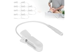LANTRO JS 10pcs 2.0mm Ear Clip Electrode Wire Connecting Cable for Digital TENS Massage Machine, Promotes Blood Circulation and Health Preservation