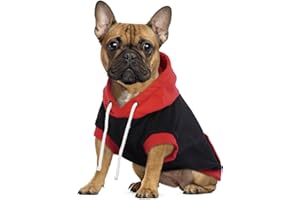Hjumarayan Sudadera Perro - Sudadera Perro Mediano Sudadera sin Mangas para Gato, Sudadera de Algodón para Bulldog Frances, Buzo Perro para Primavera, Otoño e Invierno (Rojo L)