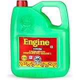Engine Brand Kachi Ghani Agmark Grade - 1 Mustard Oil - 5 Liter Jar