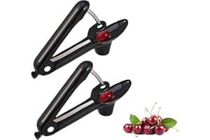 BIBITI 2 Pièce Denoyauteur Cerise Et Prune,Acier Cerises Prunes Fruits Dénoyauteur Manuel Multifonctionnel Ménage,Inoxydable Denoyauteur Olives Portable Plastique Cuisine pour Fruit Dénoyauteurs