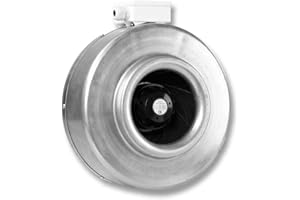 HIT200 di Hydor - Ventilatore centrifugo in linea diam.200mm - 104W - 875m3/h - cod. 003783 - 3 velocità