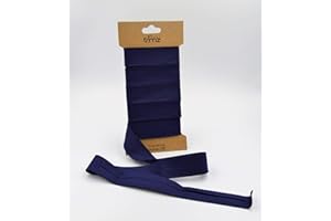 Trimz Poly Cotton Bias Binding, Navy, 25mm x 5m