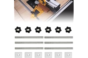 OKUYAN 18PCS T-Track Sliding Nut M8 T-Slot Bolts Woodworking Slot Fastener Set with Aluminum Alloy Slot Slider Stainless Steel T-Slot Screw and Plastic T-Track nuts for Workbenches Jigs and Fixtures