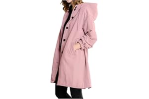 AMhomely Women Coats and Jackets Sale Clearance,Ladies Rain Jacket Lightweight Raincoat Waterproof Long Sleeve Windbreaker Climbing Outdoor Hooded Trench Coats for Winter Cold Weather UK Size S-5XL
