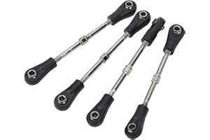 VGEBY Asta di Collegamento Superiore Posteriore Regolabile con Tirante dello Sterzo RC da 4 Pezzi per Auto Fuoristrada 1/10 RC