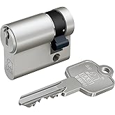 BASI | V50 Profil-Halbzylinder 10/30 mm | Zylinderschloss mit 3 Schlüsseln | Für Garagentore Schlüsselkästen Schränke | Versc