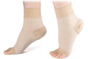 Skarpety kompresyjne DeWin z podparciem kostki i łuku stopy dla mężczyzn, szybka ulga w bólu, łatwość obrzęku (linia kolorów skóry L)