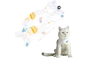 CGLRybO Katzenbody Nach Op Anti-leckende Cat Professional Recovery Anzug Hunde Katze Kleidung Nach Kastration Alternative Chirurgischer Erholungsanzug für Bauchwunden oder Hautkrankheiten