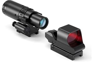 Feyachi M57 1.5-5X Red Dot Förstoringsglas & RS-30 Riflescope 2 MOA Red Dot Sight med sidomontering passar 21 mm/22 mm skenor