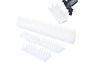 WONWOOD_DIRECT Vogelabwehr Spikes 6 Stück Tierabwehr 2.58M Taubenabwehr Spikes aus Kunststoff, Vogelschutz Spikes für Katze Marder Taube, Taubenspikes fürs Zaun Balkon Fensterbank Dach