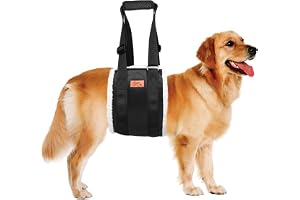 PICK FOR LIFE Dog Support and Rehab Harness Weak Rear Legs, Soft Sling Assist The Dog Who are Senior, Injured, Disabled and After ACL Surgery Black-Female