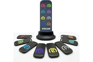 Localisateur de clés avec récepteurs plus fins et télécommande avancée en tissu, SIMJAR 80 dB + RF avec portée de travail de 40 m, 1 émetteur RF et 8 récepteurs