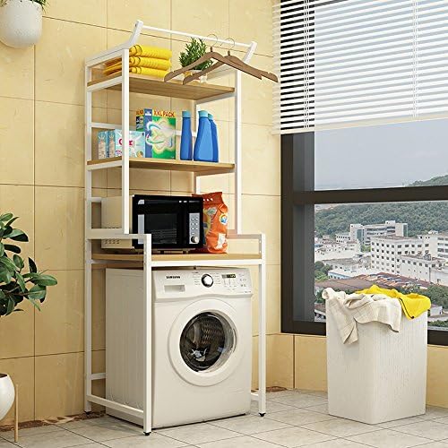 QFFL tray Creative Washing Machine Bracket / Bathroom Floorstanding Storage Rack/ Balcony Storage Shelf / Kitchen Sort Out Frame Electric dedicated base ( Color : C-white , Size : 180cm )