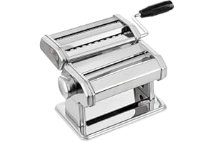 PAGILO Nudelmaschine mit 9 Stufen für Spaghetti, Tagliatelle, Fettuccine und Lasagne - für frische, hausgemachte Pasta