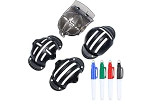 Tianbi Juego de marcadores de línea de Pelota de Golf, Juego de 8 Unidades, Herramienta de alineación de Pelota de Golf, Marcador de Golf al Aire Marcador de Golf 4 marcadores de línea de Color