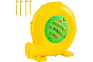 RELAX4LIFE 450W Gebläse Hüpfburg, Luftgebläse mit Praktischem Griff und 2 Erdspießen, Leistung 1650 Pa, Kapazität 850 m³/h, Elektrische Gebläse für Hüpfburgen, Wasserrutschen, Gelb