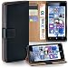Produktbild Nokia Lumia 900 Hülle Schwarz mit Kartenfach [OneFlow Wallet Cover] Handytasche Flip-Case Handyhülle Etui Kunst-Leder Tasche für Nokia Lumia 900 Case Book Schutzhülle
