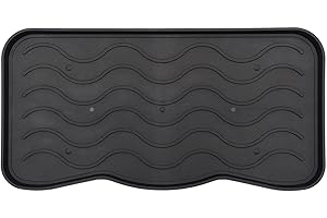 e-floor Tacka ociekowa na buty | 38 cm x 75 cm | XXL czarna | mata na buty | podkładka na buty | podkładka na buty | ociekacz na buty jesień i zimę | antypoślizgowa | duża podkładka na buty |