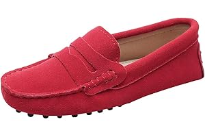 Jamron Damskie Klasyczny Skóra Zamszowa Mokasyny Penny/Muszką Wygodny Ręcznie Mokasyny Pantoflowe